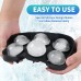 Ice Cube Trays Sphere Ice Ball Maker with Lid & Large Square Ice Cube Maker for Whiskey, Cocktails and Homemade, Keep Drinks Chilled