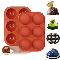 6 Holes Semi Sphere Chocolate Molds