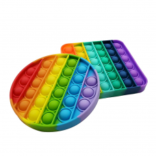 Rainbow Push Pop It Fidget Toy Anxiety Relieve Stress Bubble Sensory Autism Stress Reliever