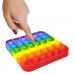 Rainbow Push Pop It Fidget Toy Anxiety Relieve Stress Bubble Sensory Autism Stress Reliever